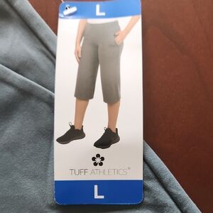 Tuff Athletics Womens Charcoal Gray Capris